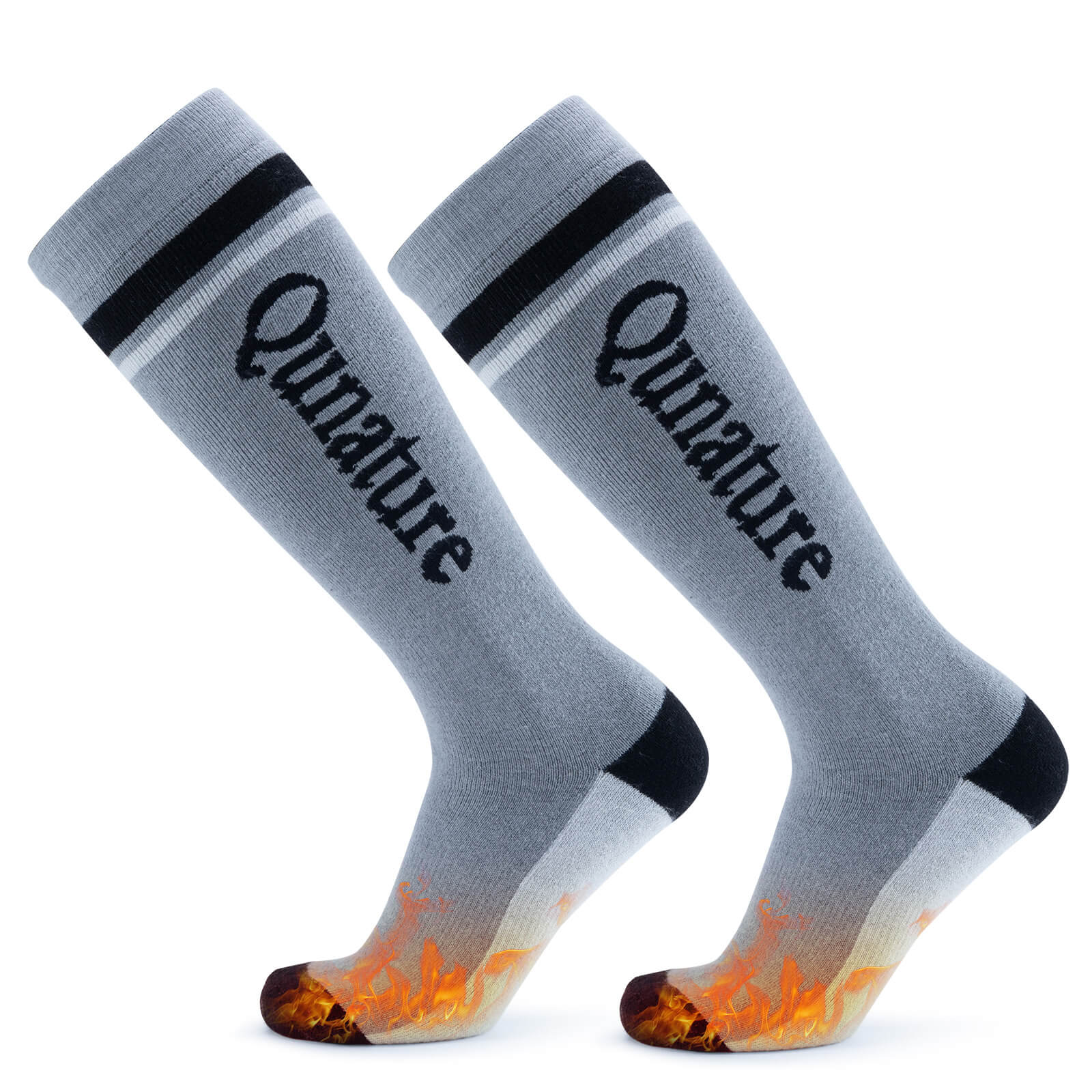 ROCKBROS Merino Wool Ski Socks - Breathable Thermal Snowboard Socks for Men and Women
#Color_Gray