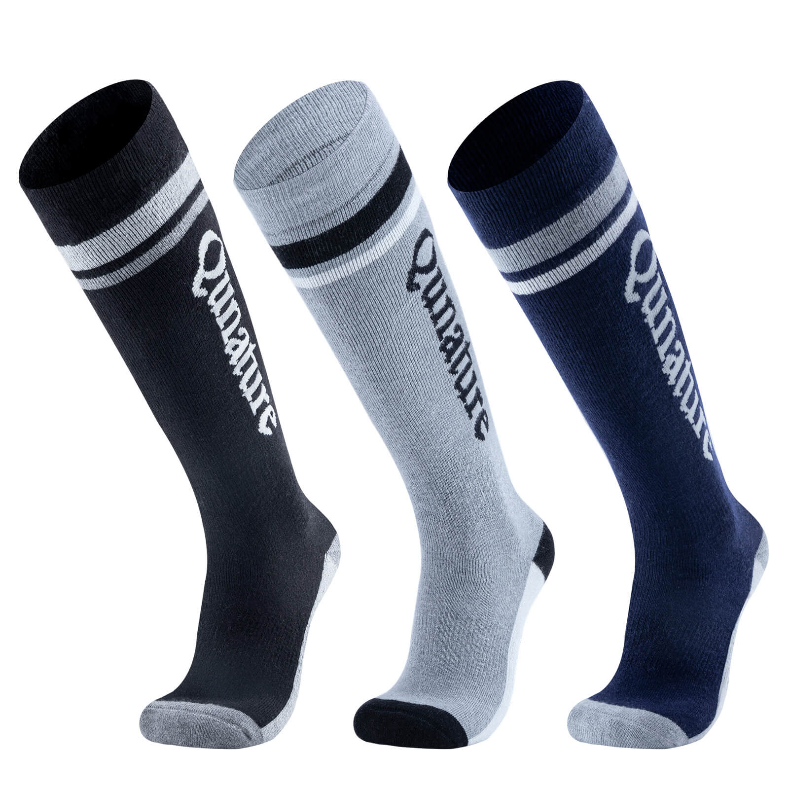 ROCKBROS Cushioned Merino Wool Ski Socks - Moisture Wicking Warm Winter Socks