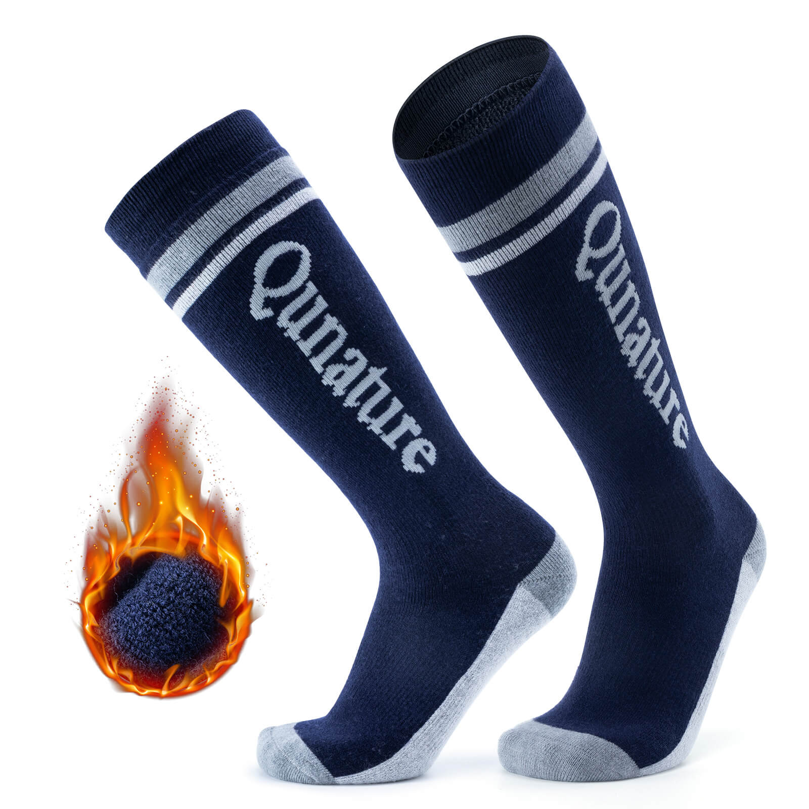 Blue ROCKBROS Merino Wool Ski Socks - Breathable Thermal Snowboard Socks for Men and Women
#Color_Blue