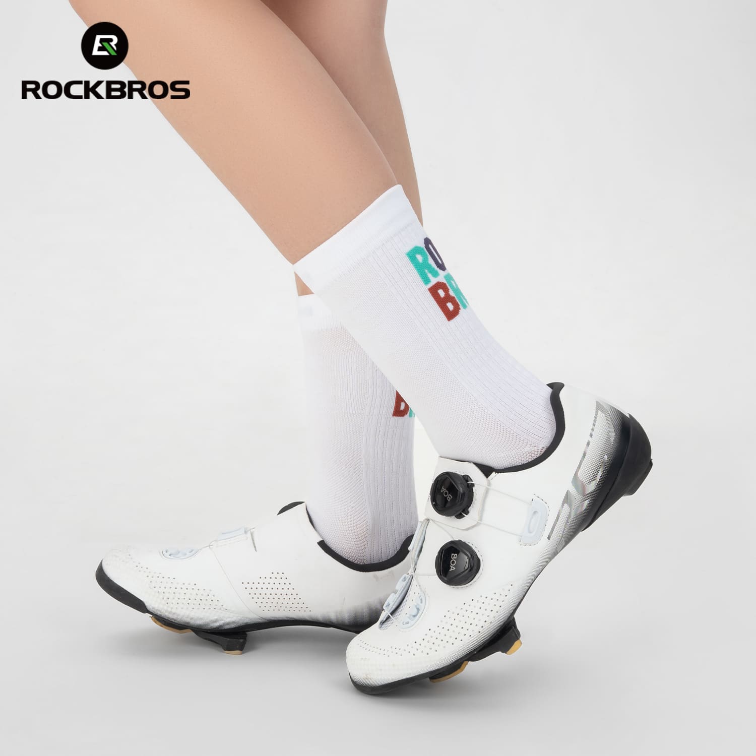 ROCKBROS Breathable Compression Cycling Socks for Road and Mountain Riding