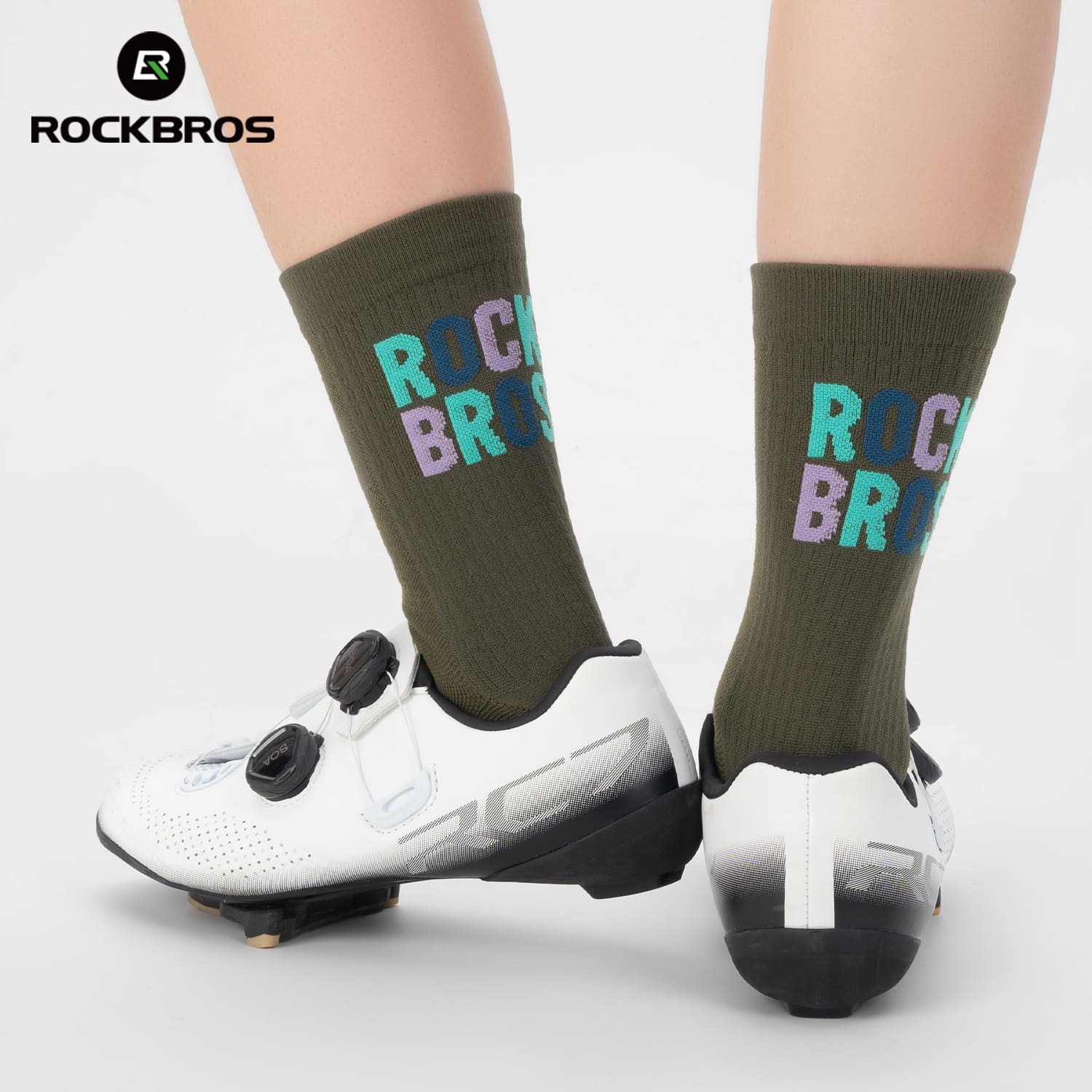 ROCKBROS Breathable Compression Cycling Socks for Road and Mountain Riding