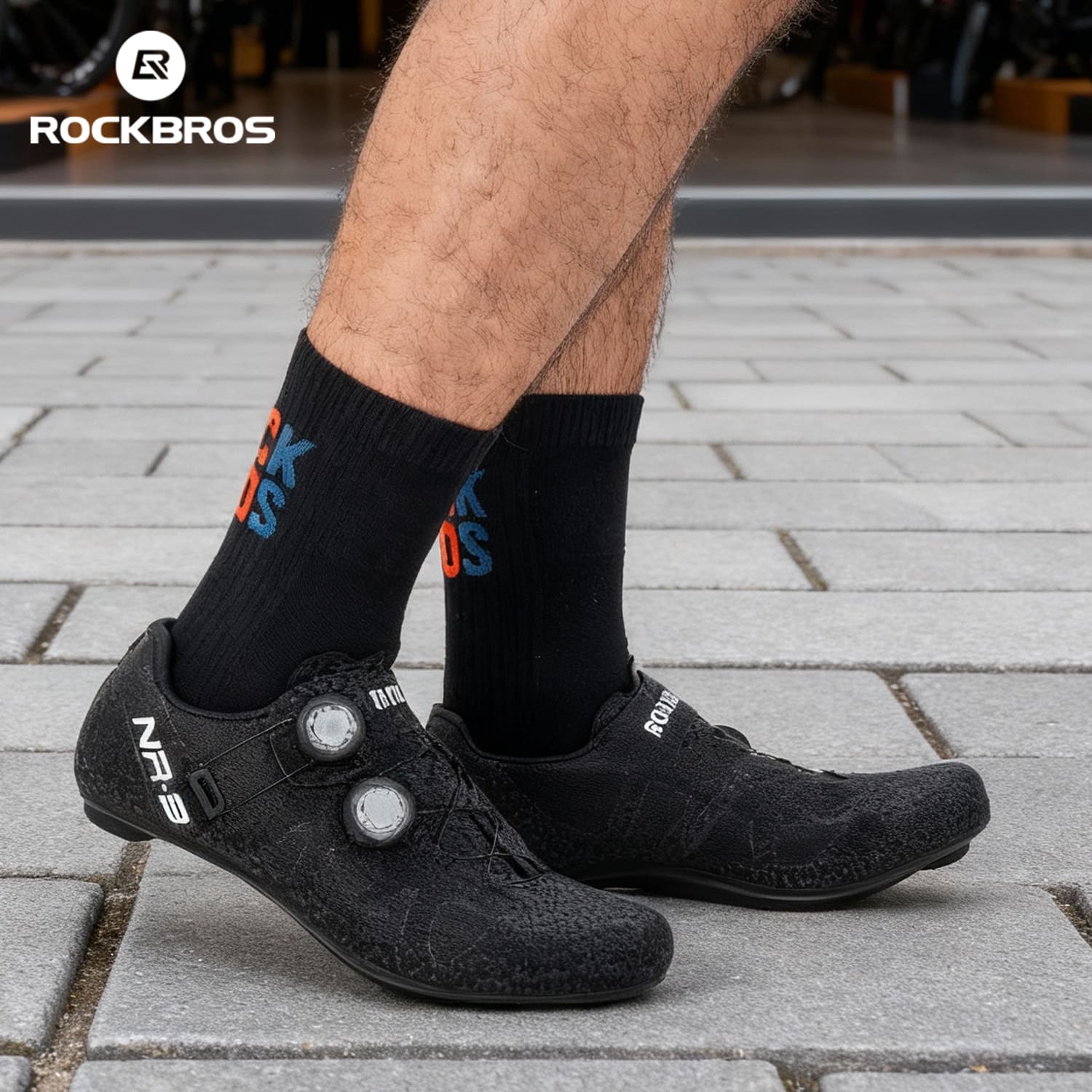 ROCKBROS Breathable Compression Cycling Socks for Road and Mountain Riding