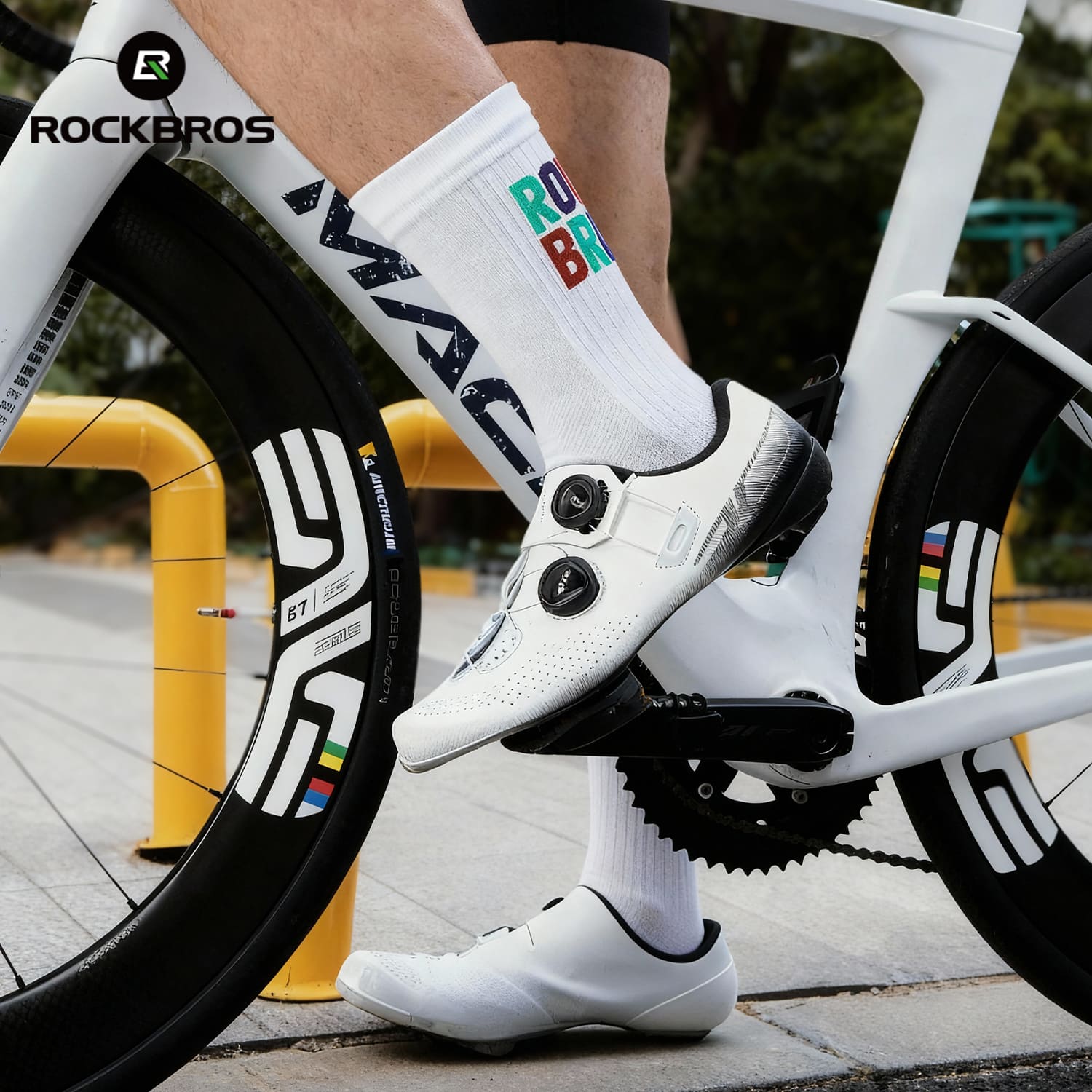 ROCKBROS Breathable Compression Cycling Socks for Road and Mountain Riding