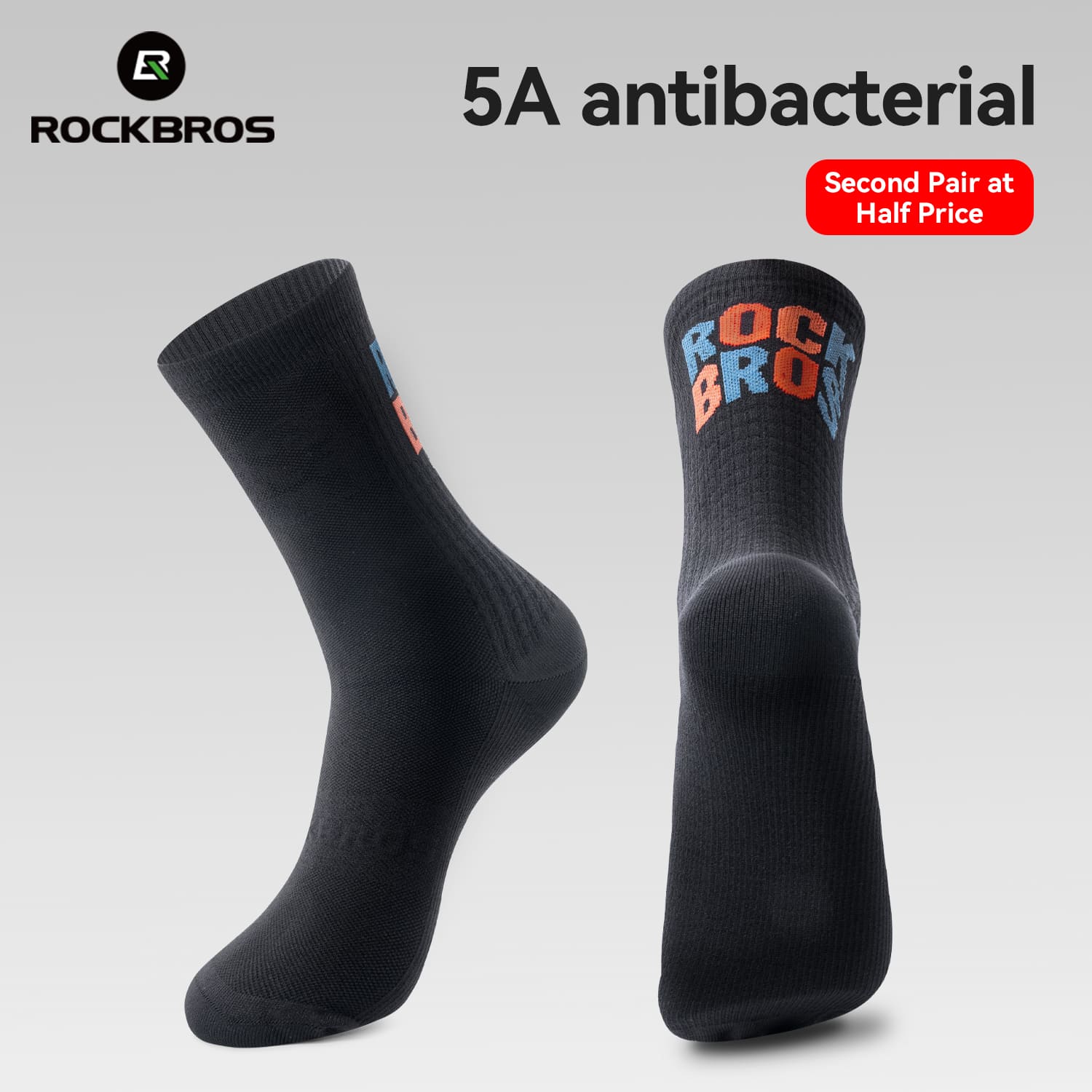 ROCKBROS Breathable Compression Cycling Socks for Road and Mountain Riding