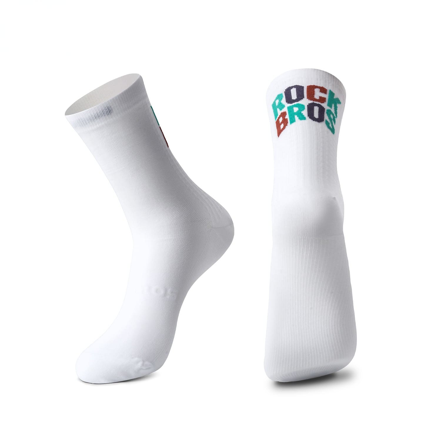 ROCKBROS Breathable Compression Cycling Socks for Road and Mountain Riding
#Color_White