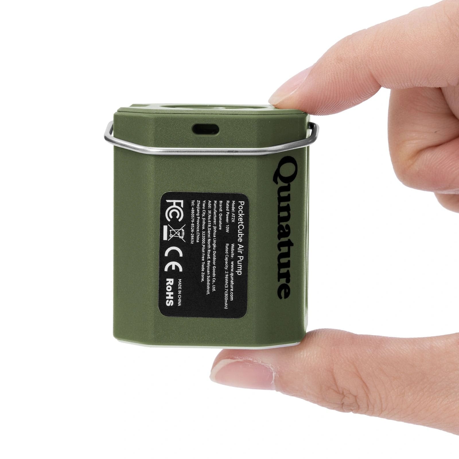 rockbros mini lightweight outdoor air pump portable inflation deflation camping pump with light
#Color_Green 