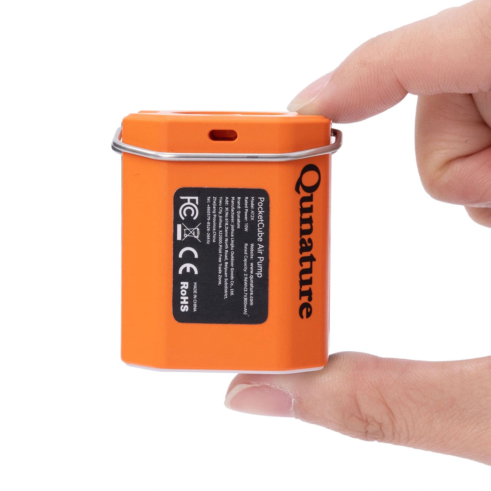 rockbros mini lightweight outdoor air pump portable inflation deflation camping pump with light 
#Color_Orange