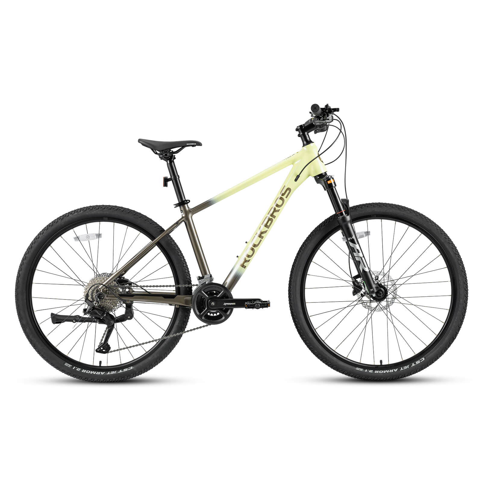 ROCKBROS MT300 27.5 inch mountain bike in yellow for off-road and urban riding
#Color_Yellow