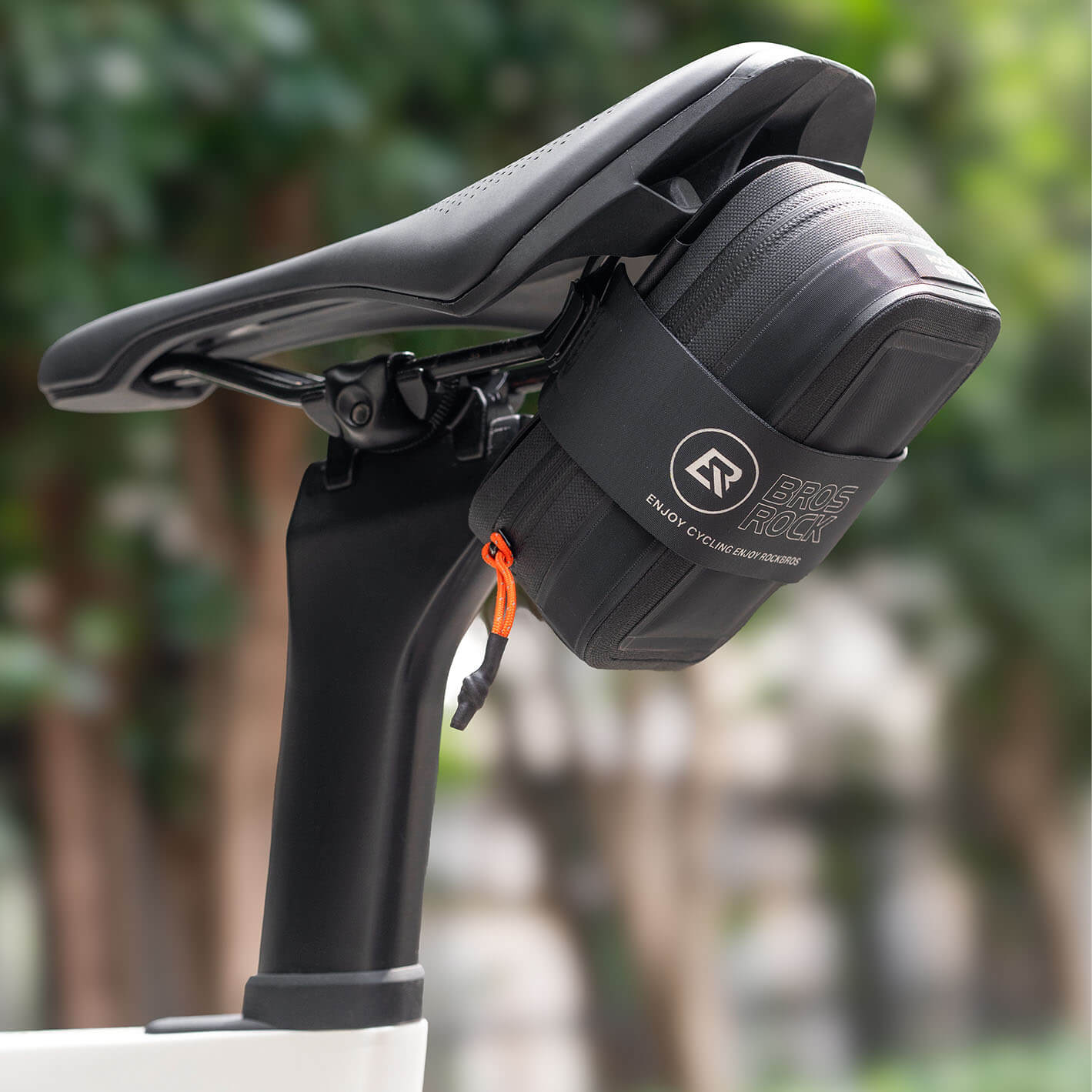 ROCKBROS multi-purpose waterproof rear saddle bag with knob lock system for cycling