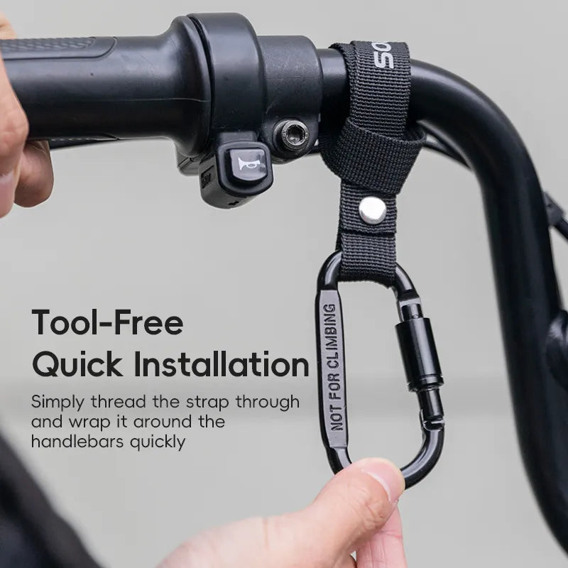 ROCKBROS multi-purpose bike handlebar strap hook for carrying grocery and shopping bags
