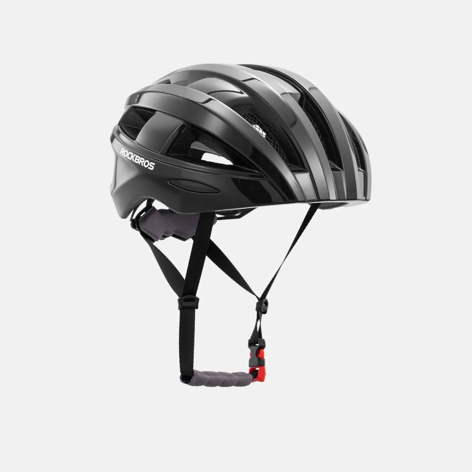 ROCKBROS bike helmet with rear light for safe night riding, breathable and impact-resistant design
#Color_Black