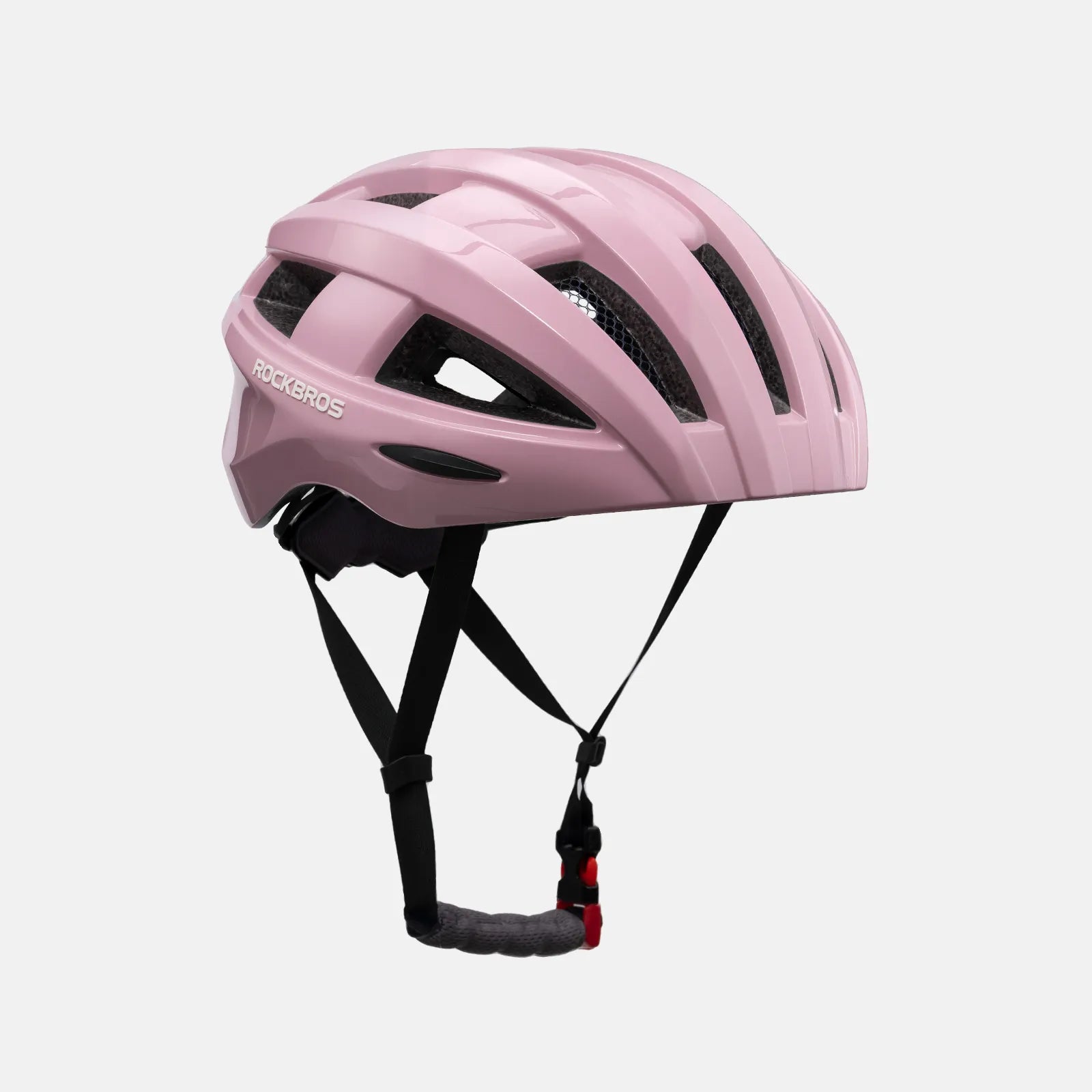 ROCKBROS bike helmet with rear light for safe night riding, breathable and impact-resistant design
#Color_Pink