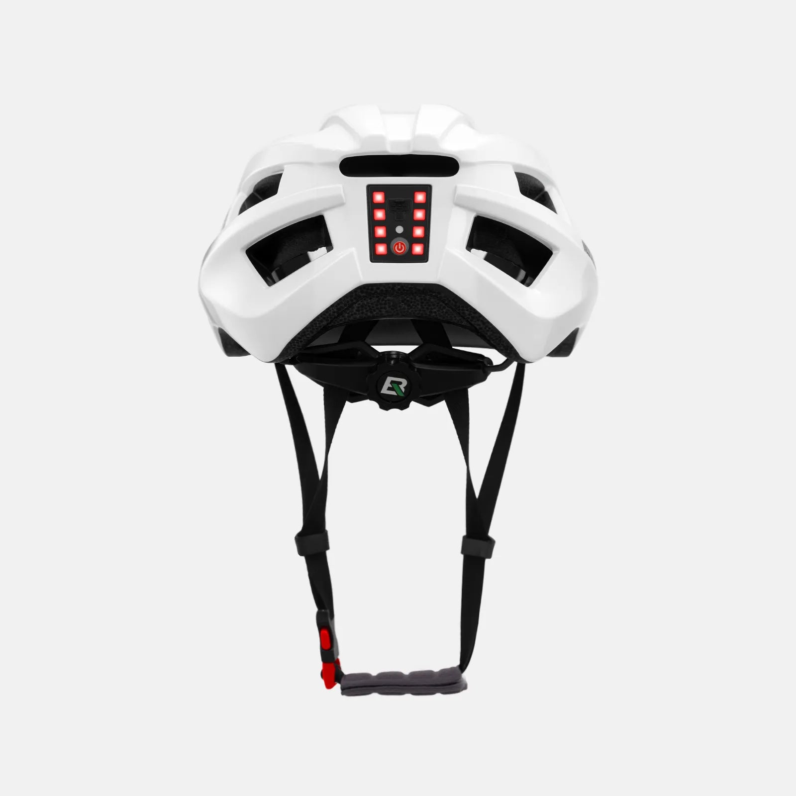 ROCKBROS bike helmet with rear light for safe night riding, breathable and impact-resistant design
#Color_White