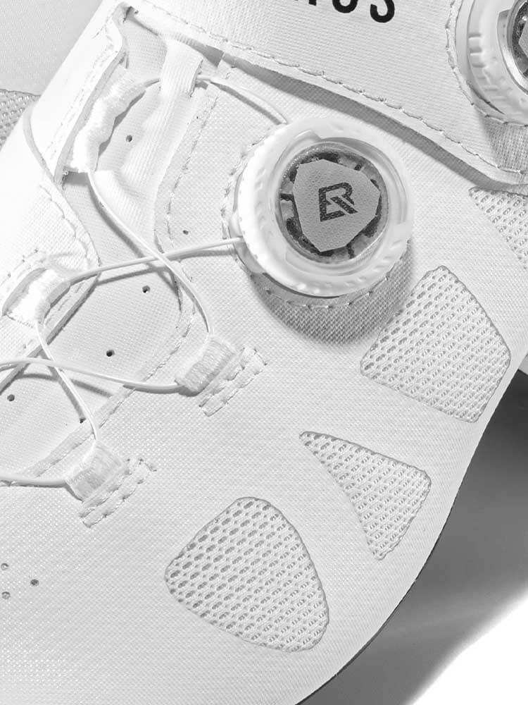 ROCKBROS NR3 clipless road cycling shoes with carbon sole and dual-dial closure system
#Color_White