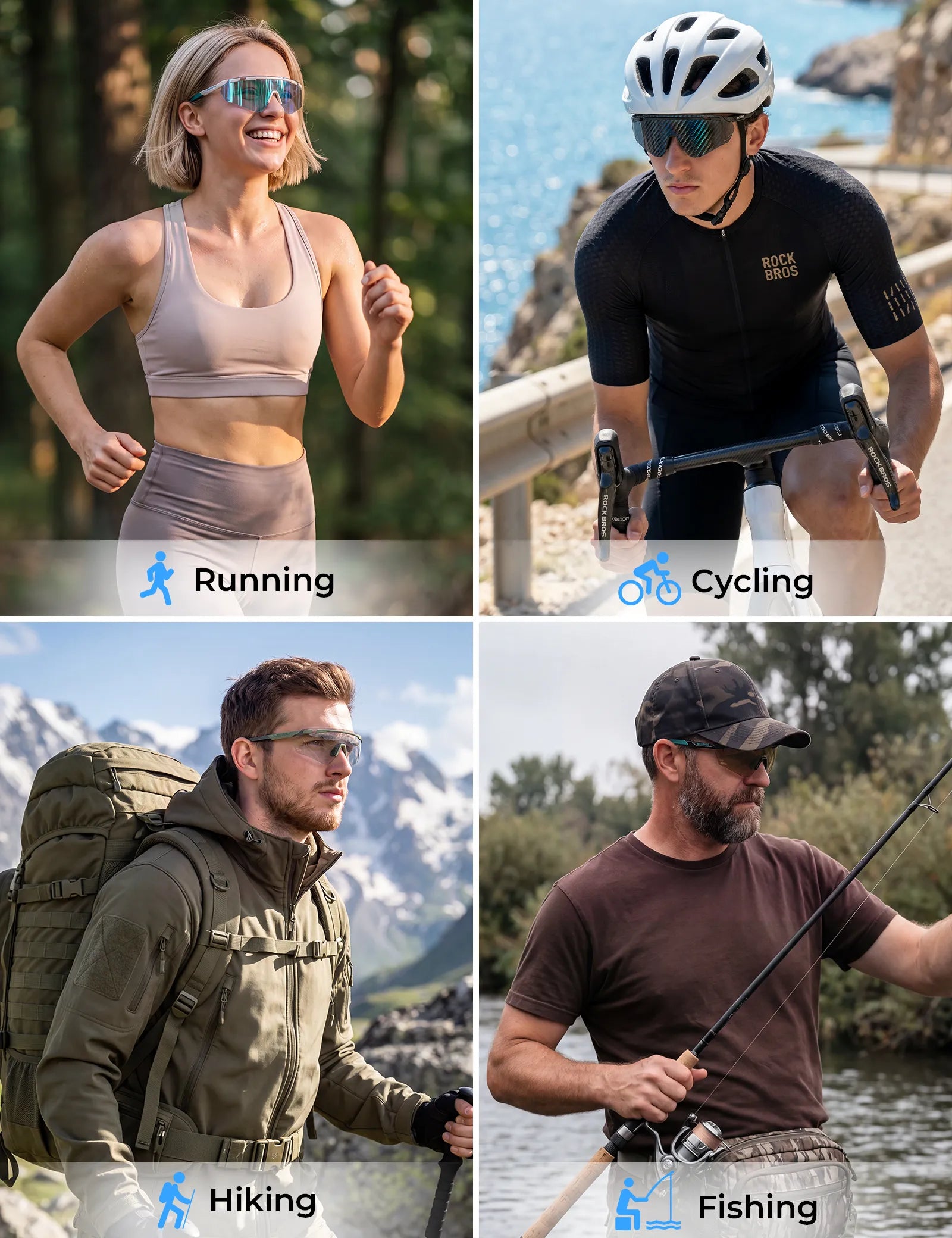 ROCKBROS Photochromic Cycling Sunglasses with UV400 Protection