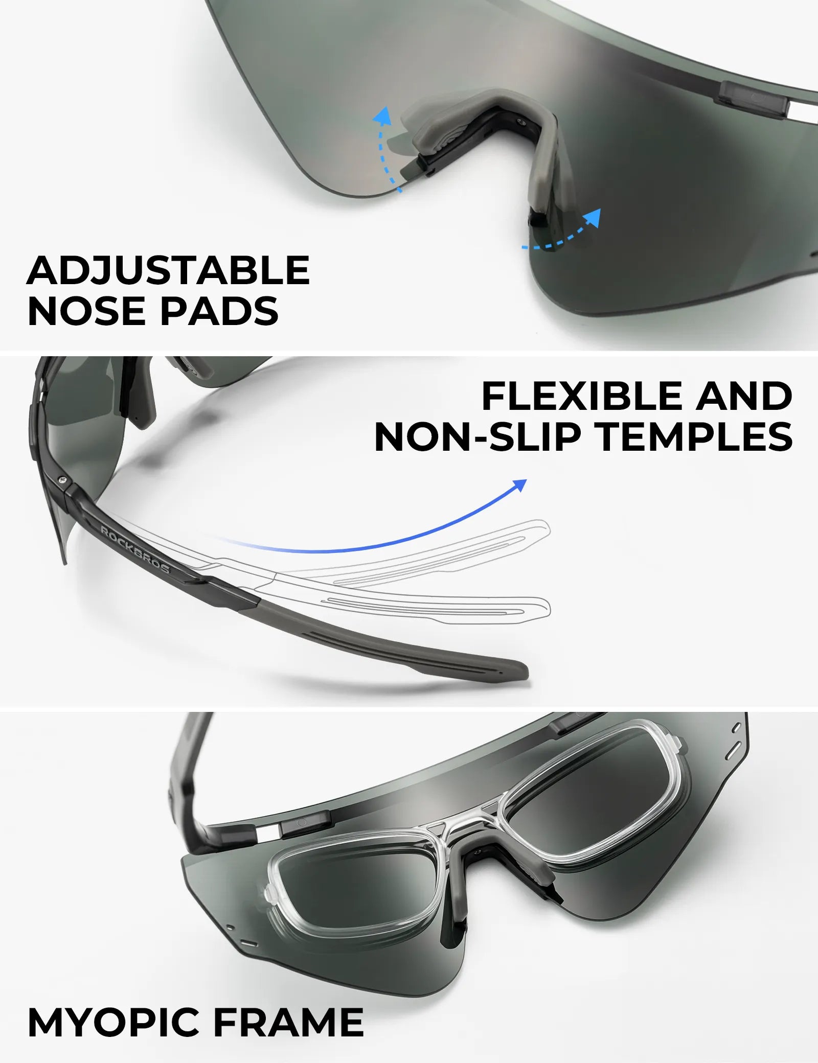 ROCKBROS Photochromic Cycling Sunglasses with UV400 Protection