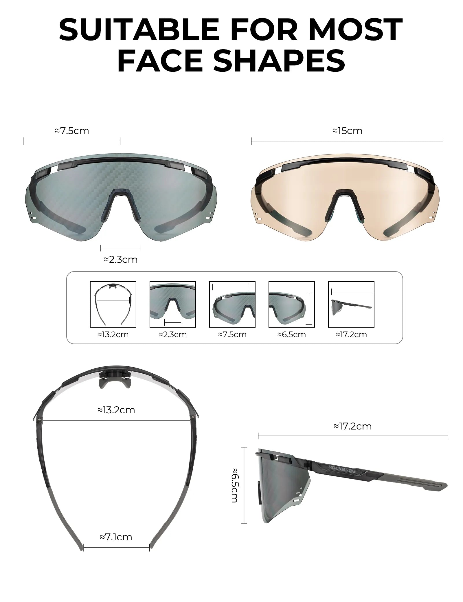 ROCKBROS Photochromic Cycling Sunglasses with UV400 Protection