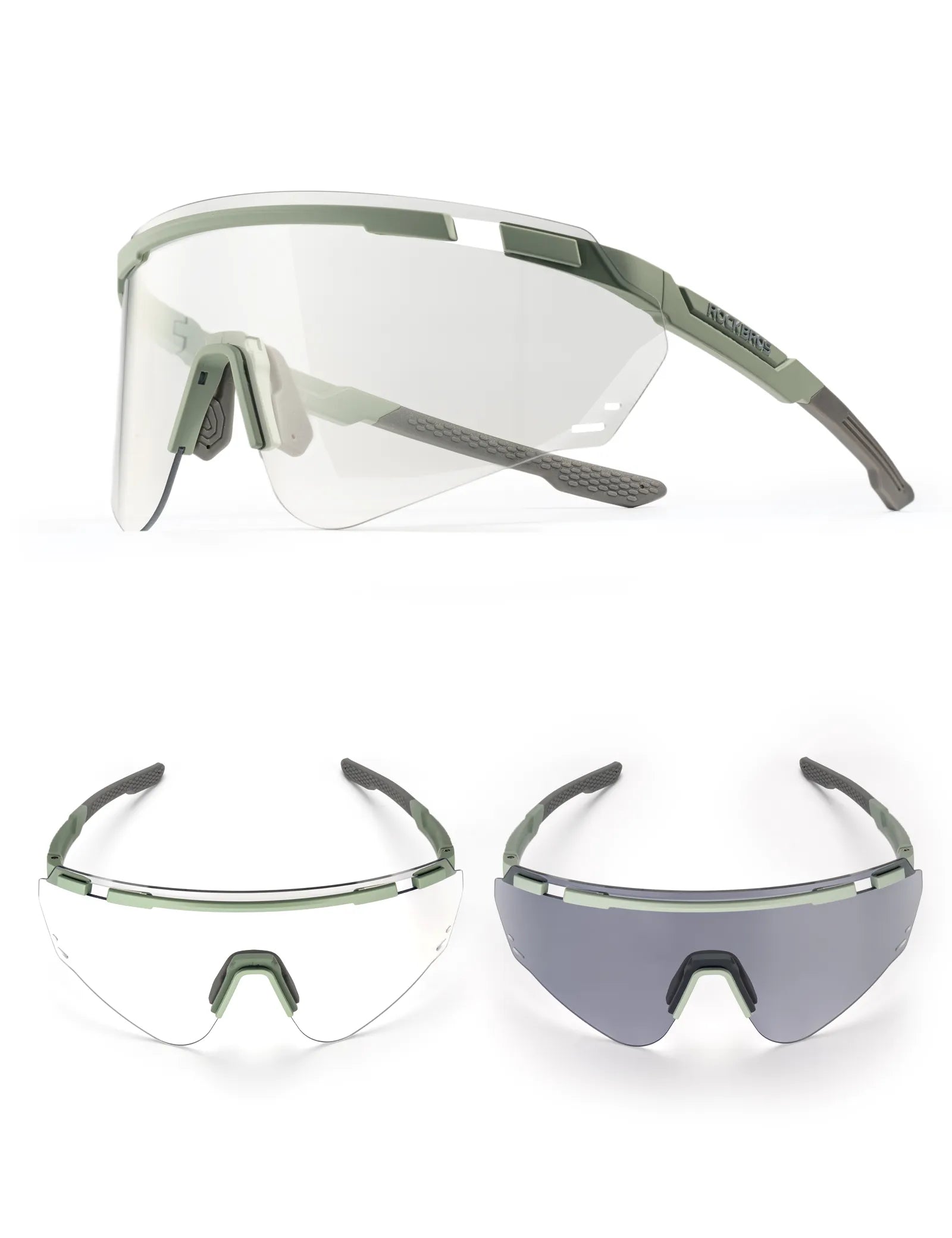 ROCKBROS Photochromic Cycling Sunglasses with UV400 Protection
#Color_Green