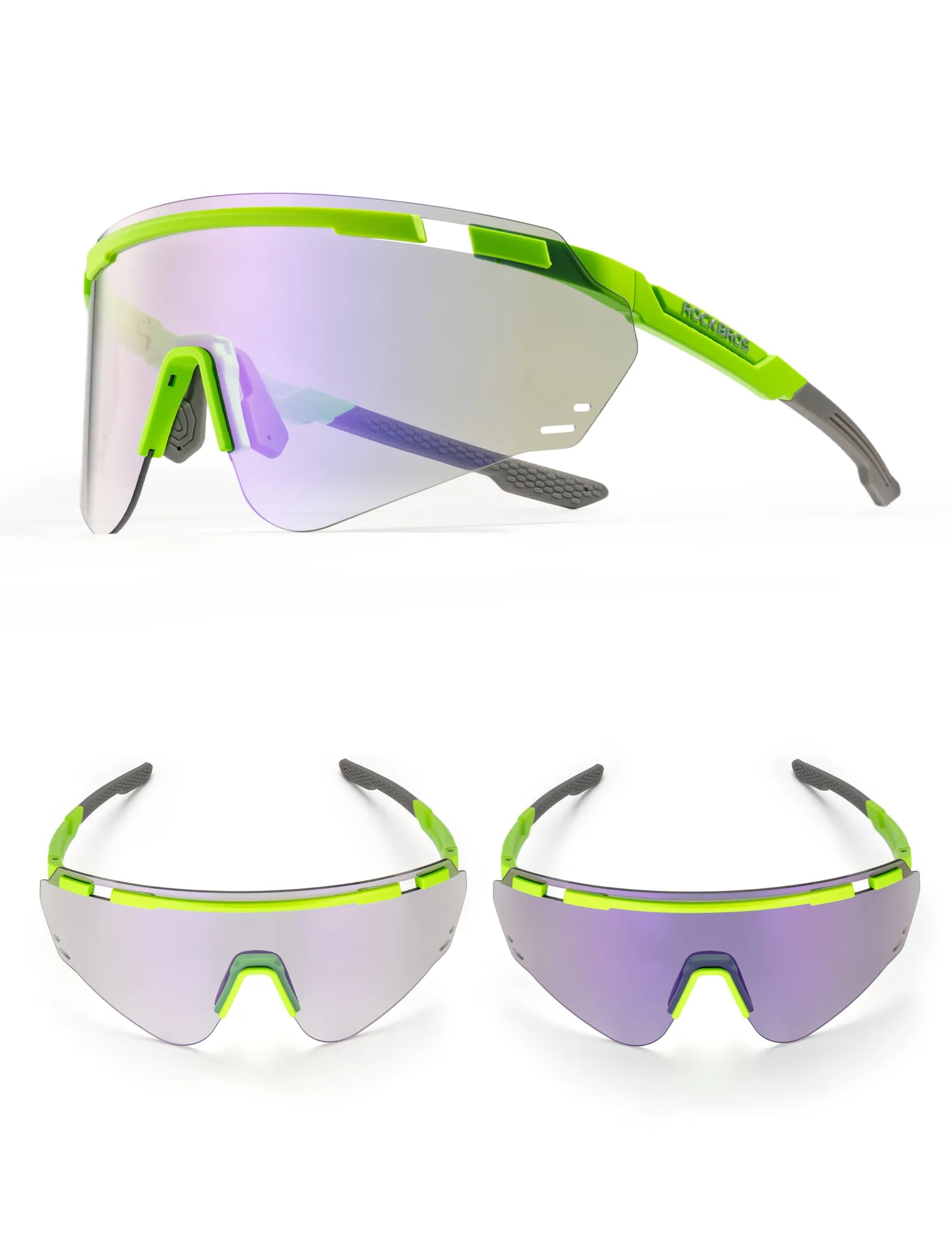ROCKBROS Photochromic Cycling Sunglasses with UV400 Protection
#Color_Neon Yellow