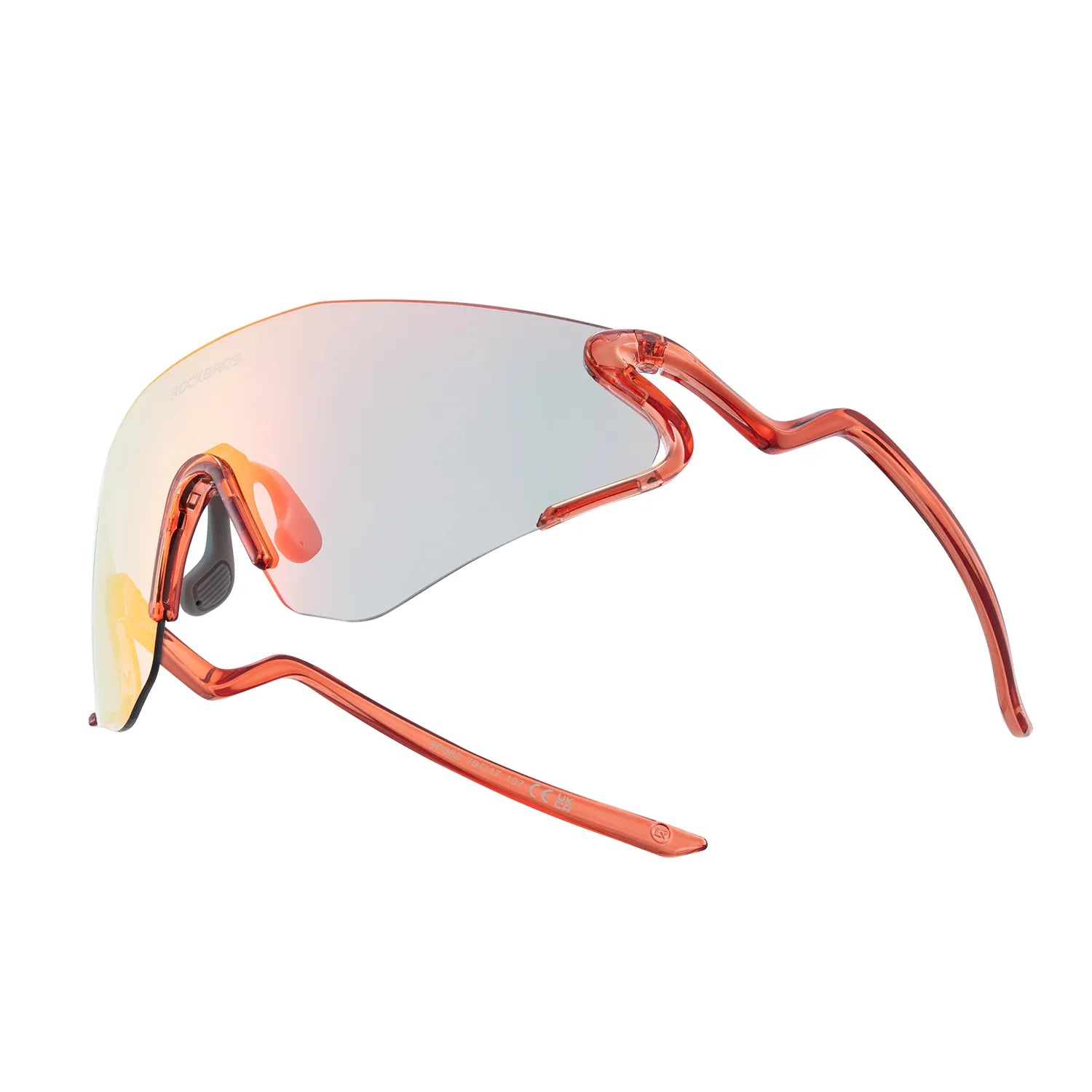 ROCKBROS photochromic sports sunglasses lightweight design for cycling and outdoor use
#Color_Red
