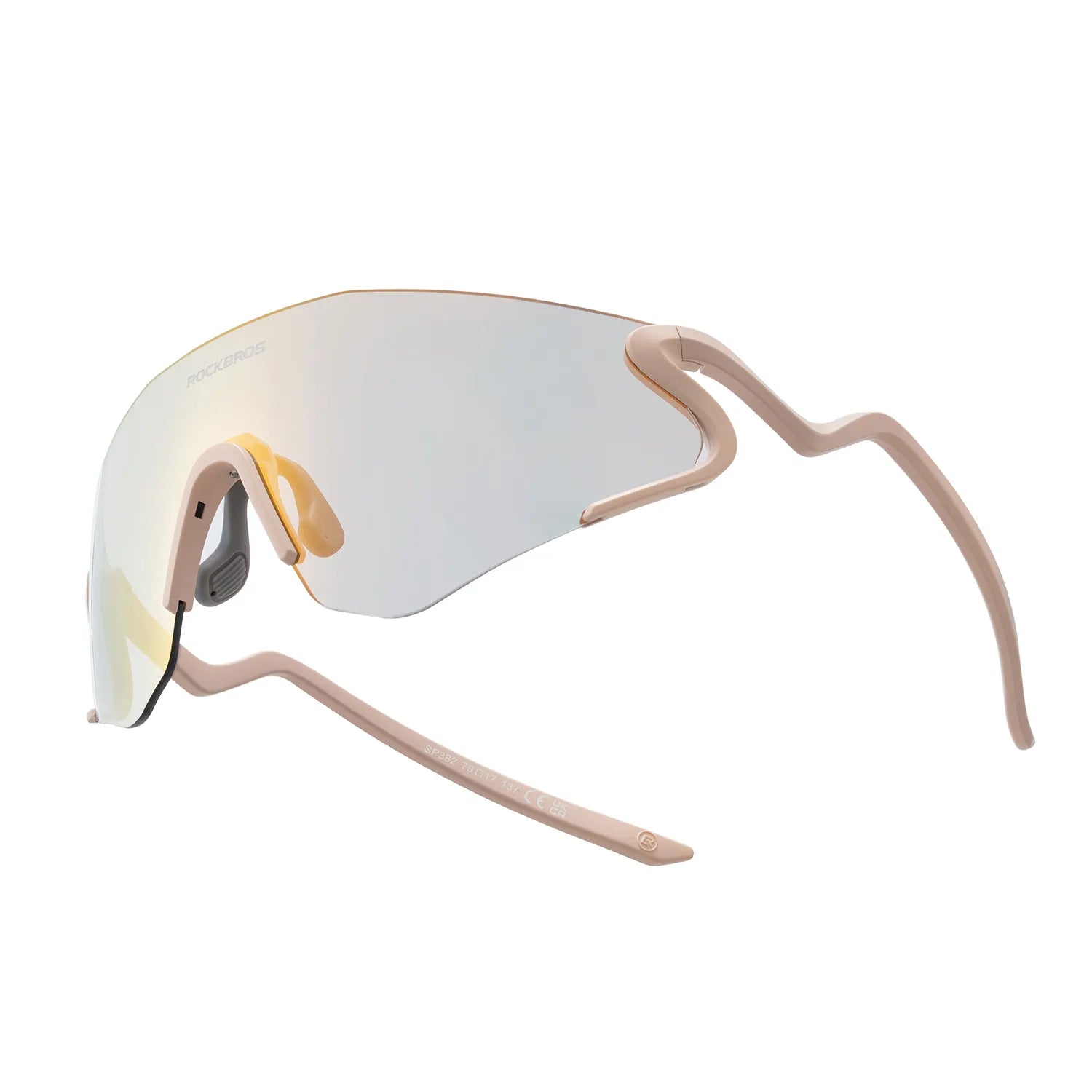 ROCKBROS photochromic sports sunglasses lightweight design for cycling and outdoor use
#Color_Gold