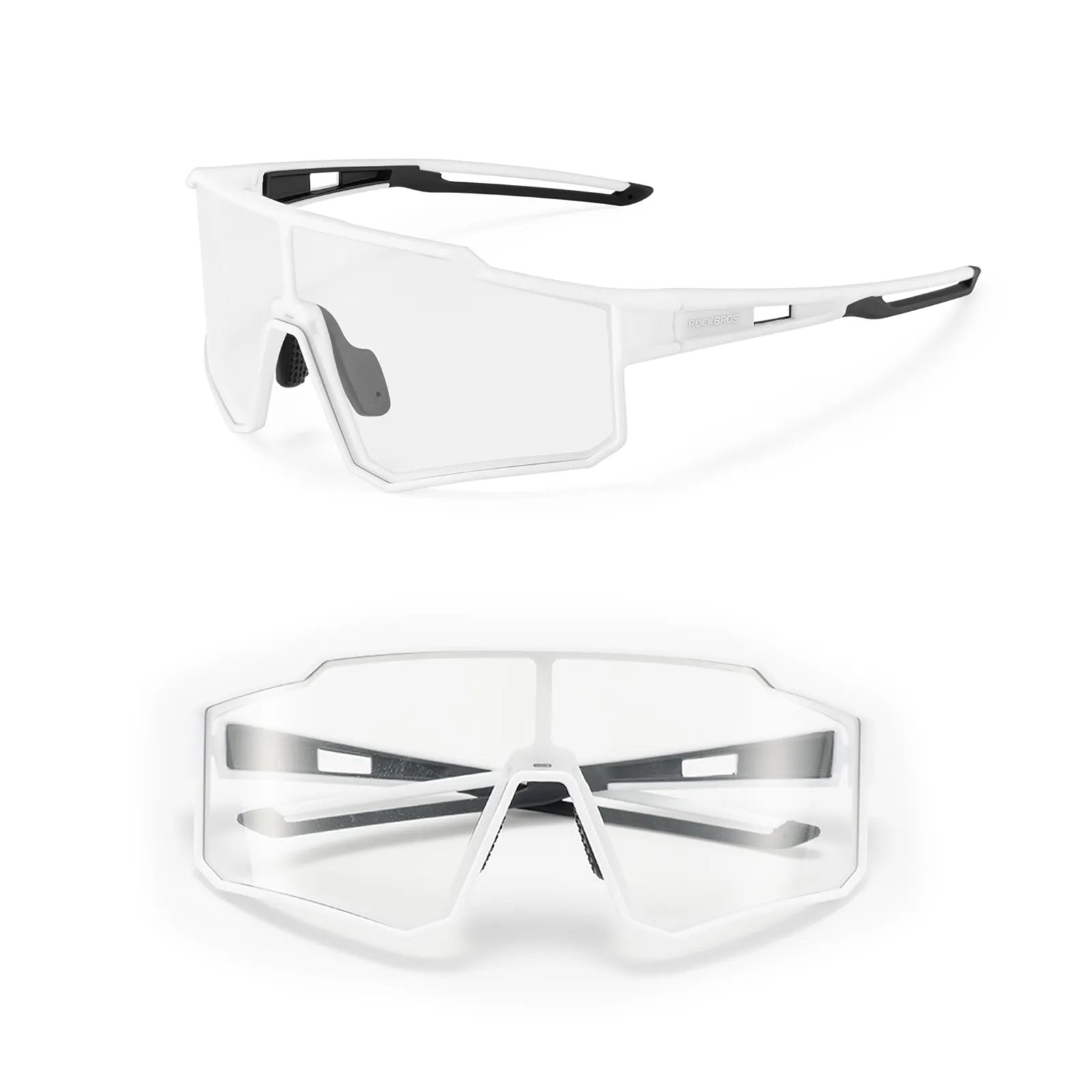 ROCKBROS photochromic sports sunglasses with PC lenses UV400 protection lightweight TR90 frame