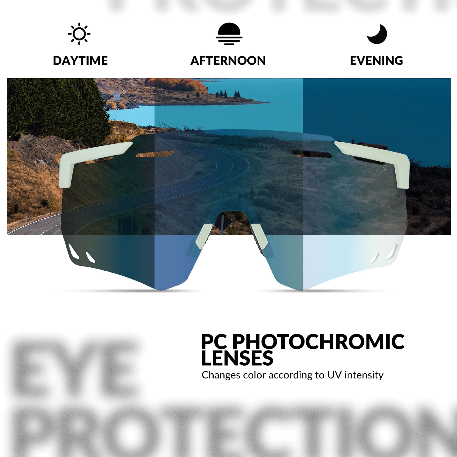ROCKBROS photochromic windproof cycling glasses for outdoor riding
#Color_Green