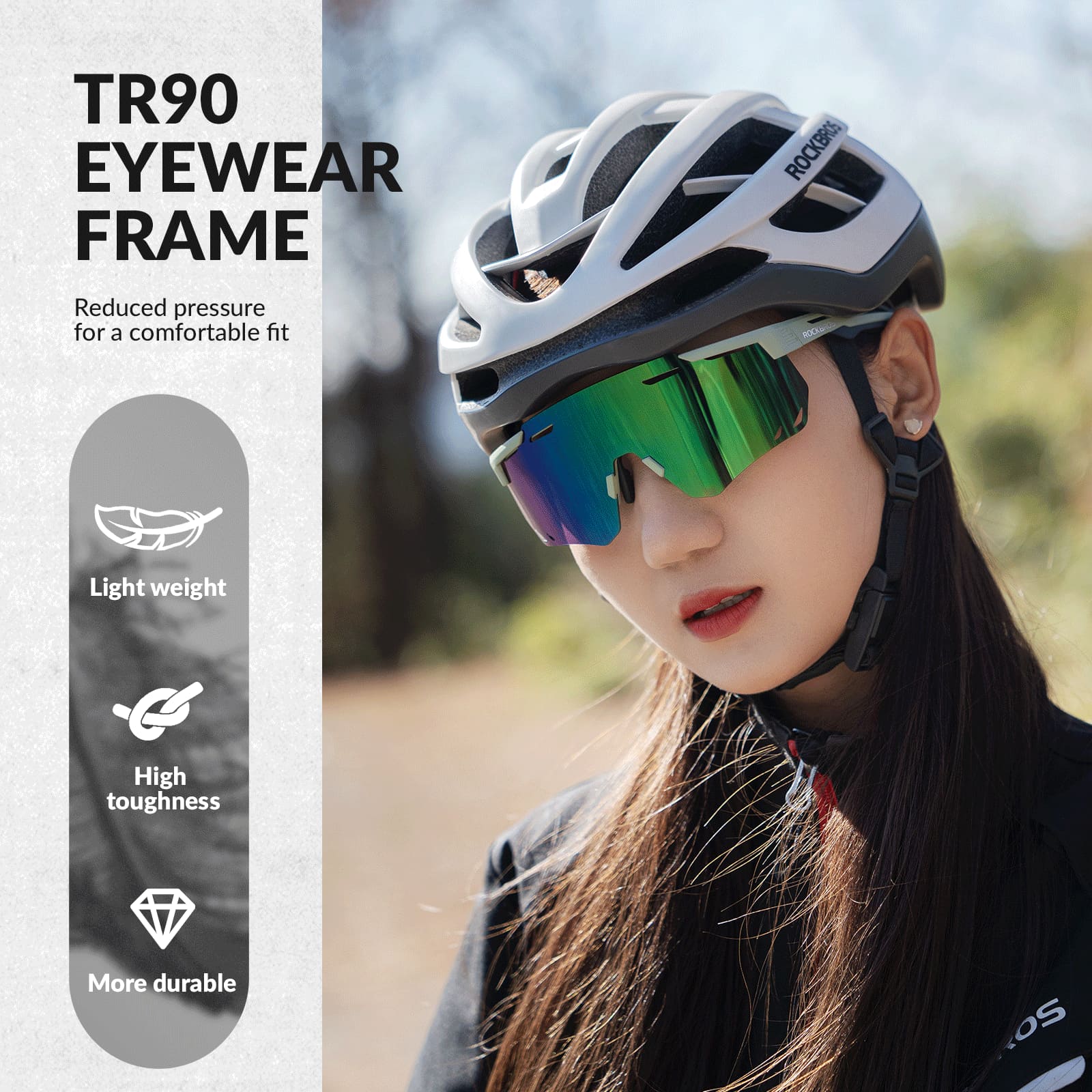 ROCKBROS photochromic windproof cycling glasses for outdoor riding
#Color_Green