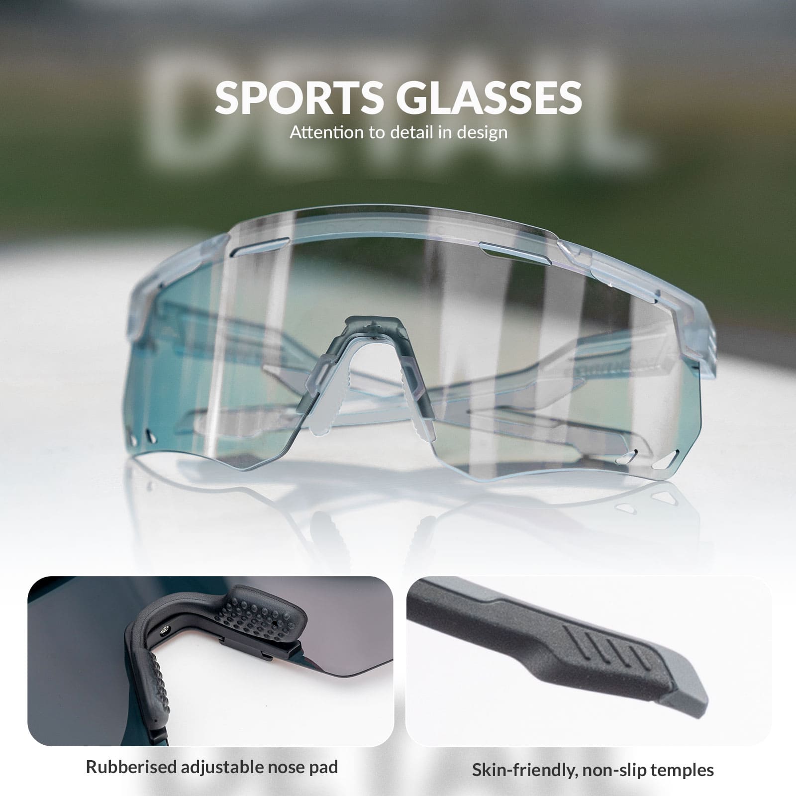 ROCKBROS photochromic windproof cycling glasses for outdoor riding
#Color_Blue White