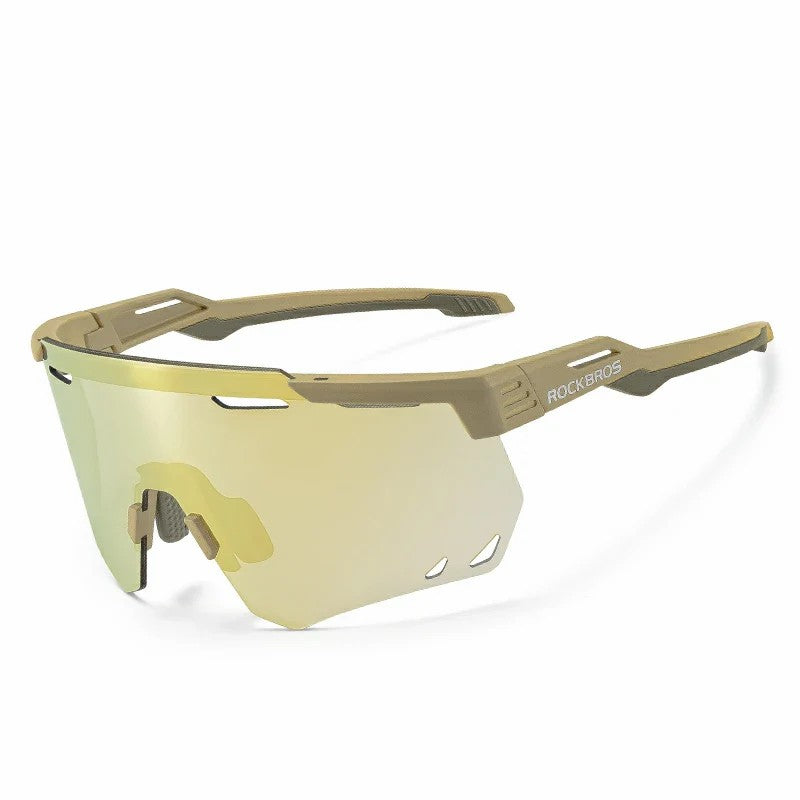 ROCKBROS photochromic windproof cycling glasses for outdoor riding
#Color_Dark Golden