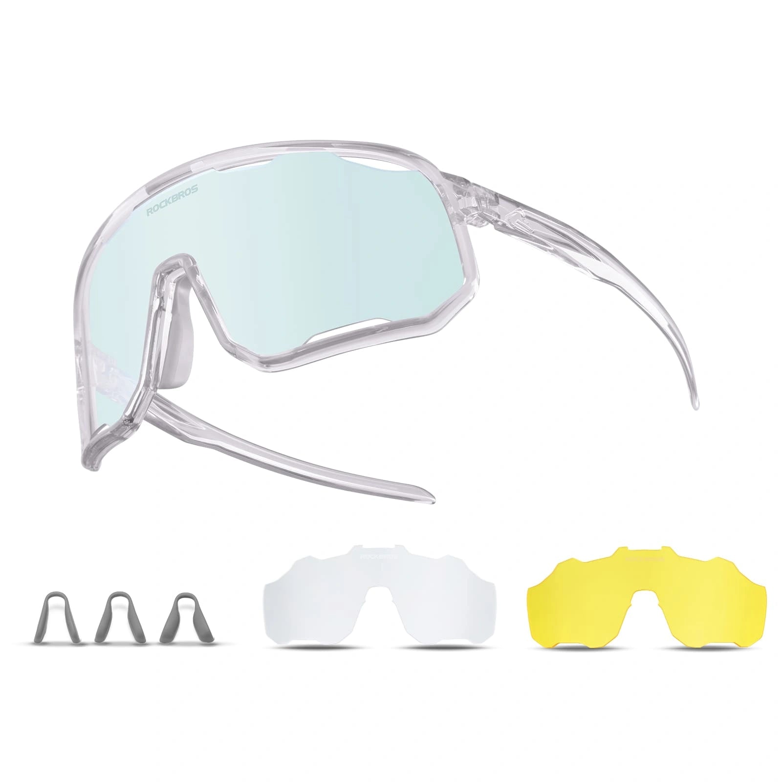 ROCKBROS Windproof Photochromic Cycling Sunglasses with UV400 Lenses and Lightweight TR90 Frame
#Color_Chameleon / Blue White Photochromic