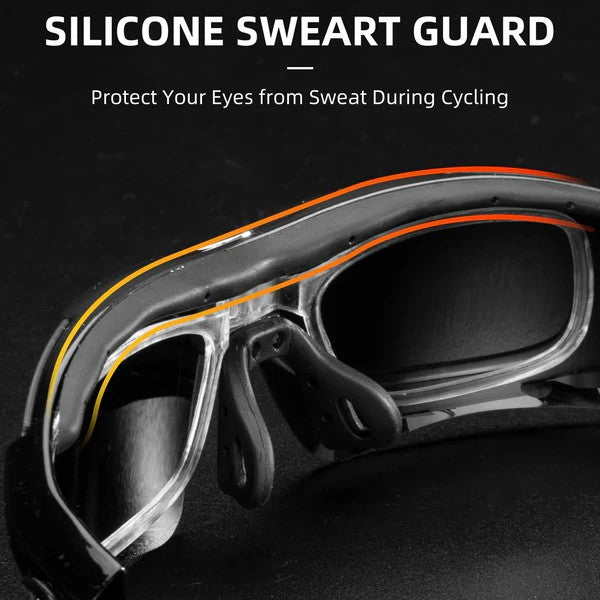ROCKBROS Polarized Cycling Sunglasses with 5 Interchangeable Lenses for Outdoor Sports and Cycling