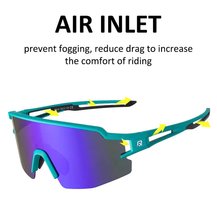ROCKBROS polarized cycling sunglasses with UV protection for men and women
#Color_Blue