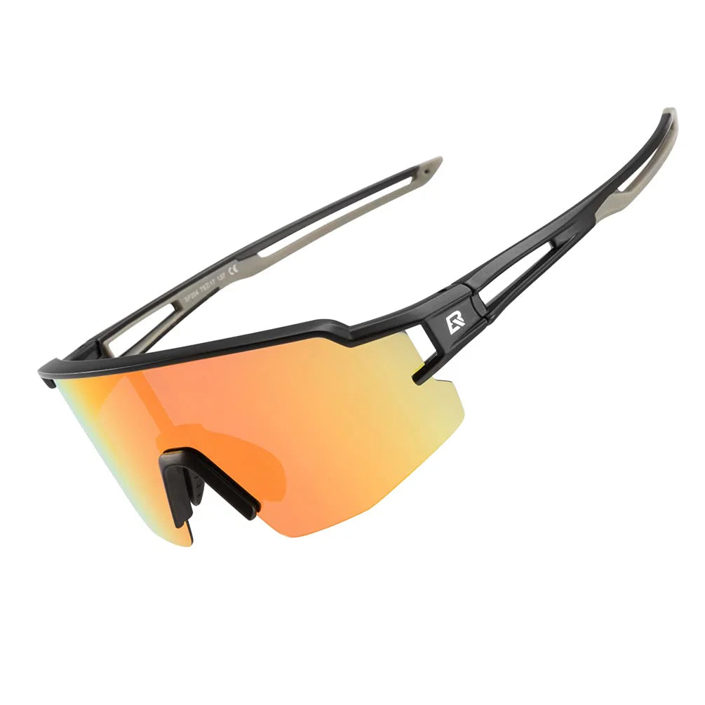 ROCKBROS polarized cycling sunglasses with UV protection for men and women
#Color_Black Yellow