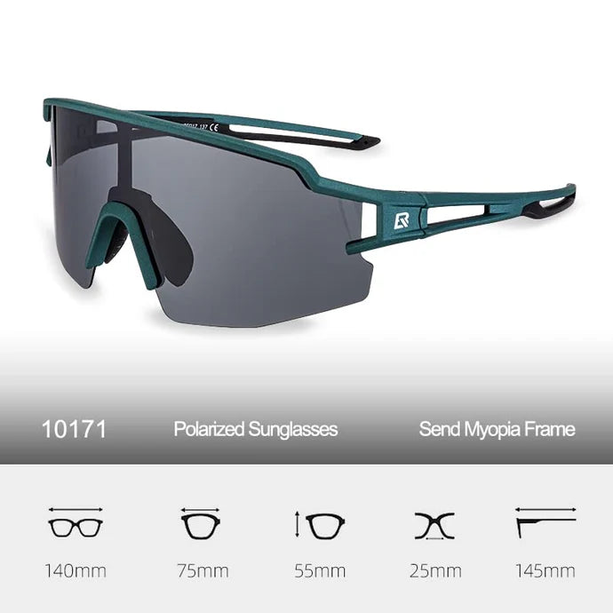 ROCKBROS polarized cycling sunglasses with UV protection for men and women
#Color_Green Gray