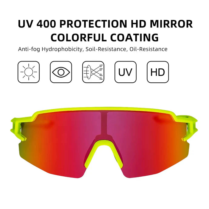 ROCKBROS polarized cycling sunglasses with UV protection for men and women
#Color_Red Yellow
