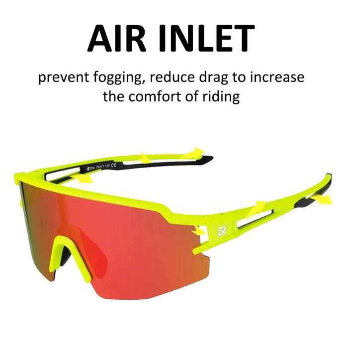 ROCKBROS polarized cycling sunglasses with UV protection for men and women
#Color_Red Yellow