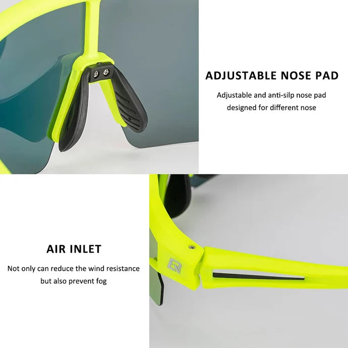ROCKBROS polarized cycling sunglasses with UV protection for men and women
#Color_Red Yellow
