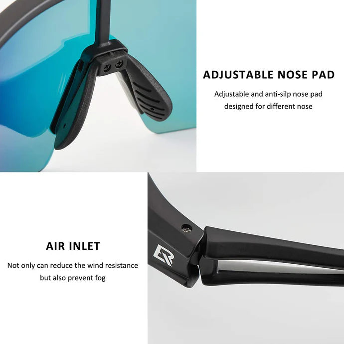 ROCKBROS polarized cycling sunglasses with UV protection for men and women
#Color_Black Yellow