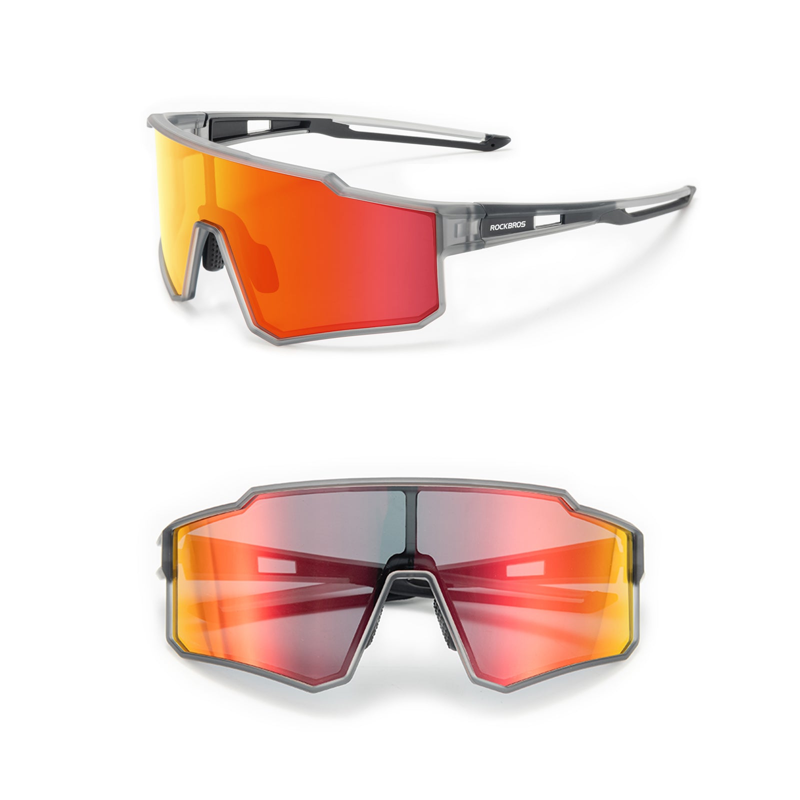 ROCKBROS polarized cycling sunglasses with UV400 protection lightweight TR90 sports eyewear
#Color_Gray