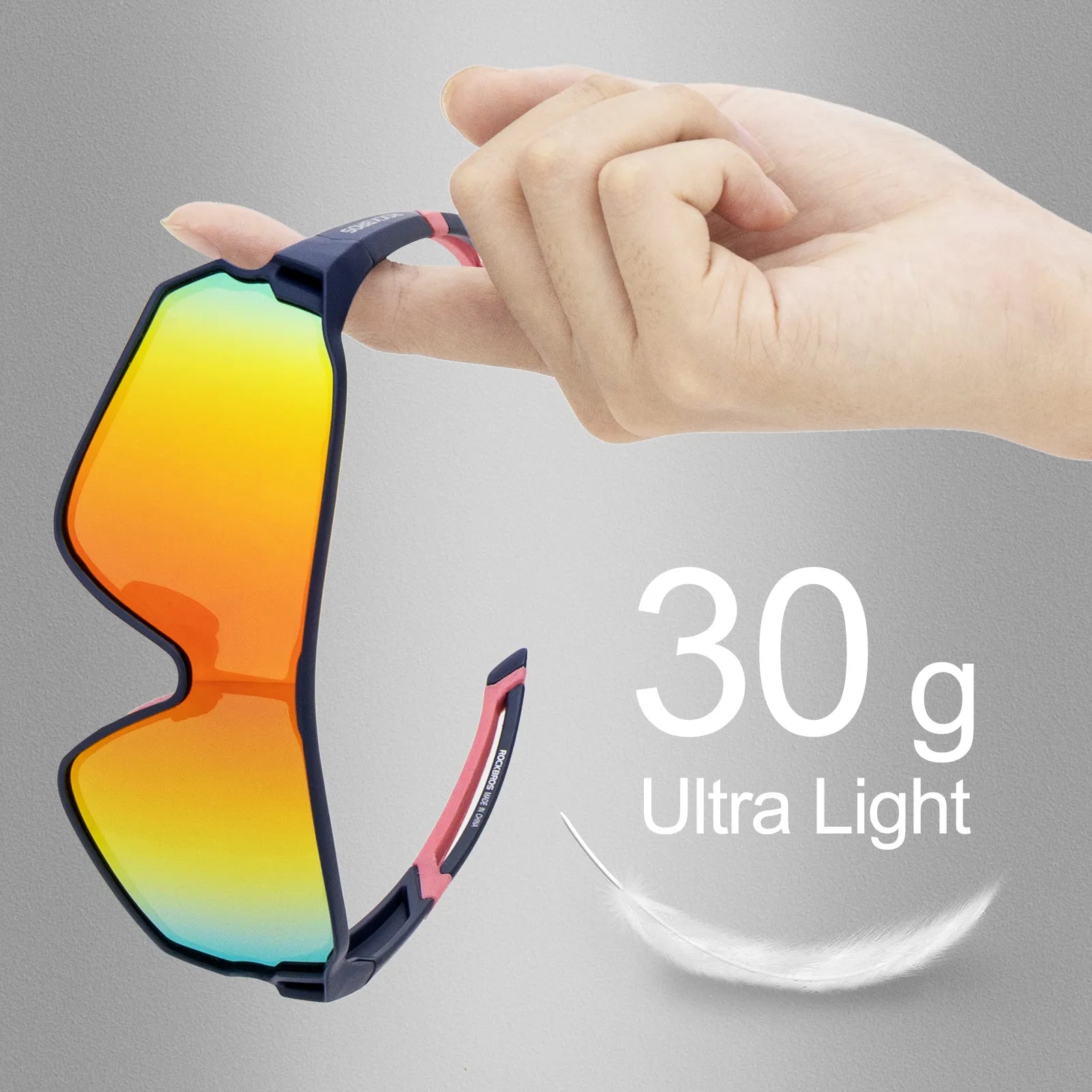 ROCKBROS cycling sunglasses polarized with UV protection for outdoor riding
#Color_Pink
