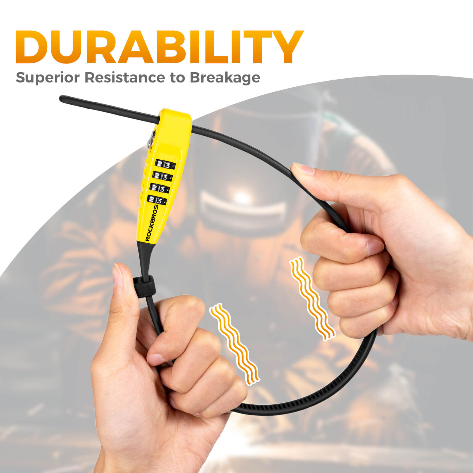 ROCKBROS Bicycle Cable Lock - Thumbnail 4