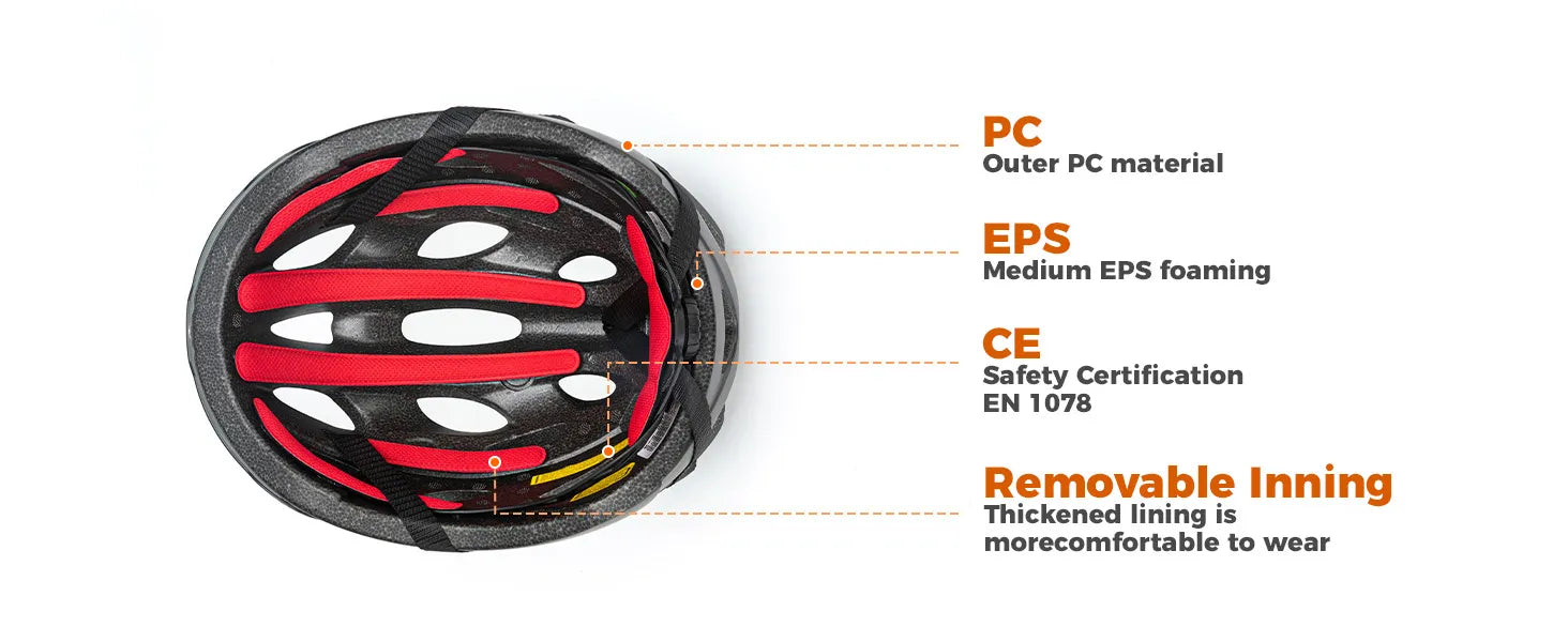 ROCKBROS Pottier Bike Helmet with Visor and Magnetic Goggles