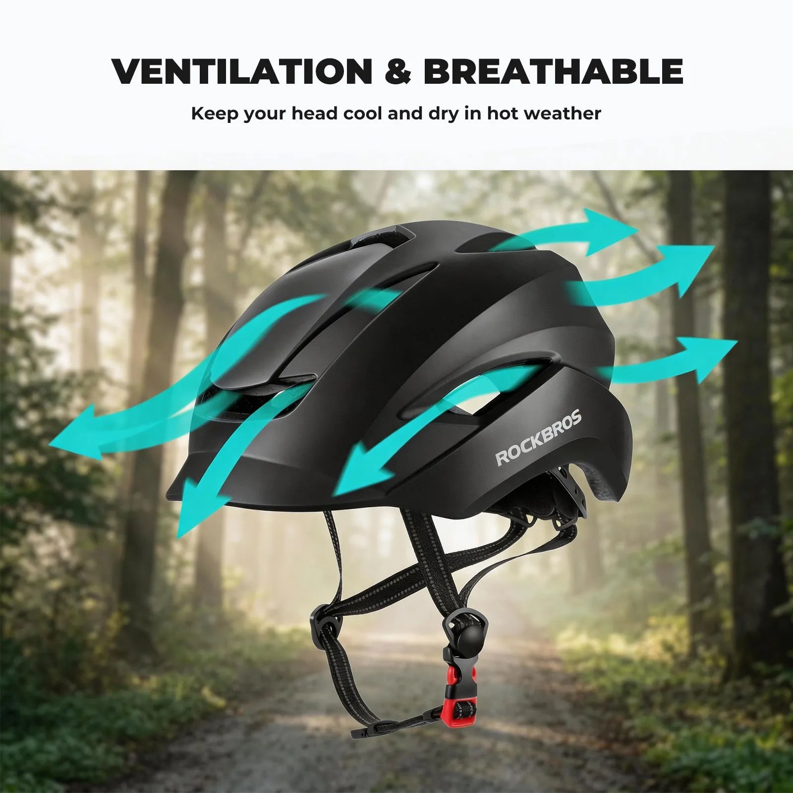 ROCKBROS Pottier Bike Helmet with PC Shell and EPS Protection