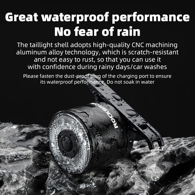 ROCKBROS Q1-MAX LED Bike Taillight with IPX4 Water Resistance for Confident Cycling in Wet Conditions