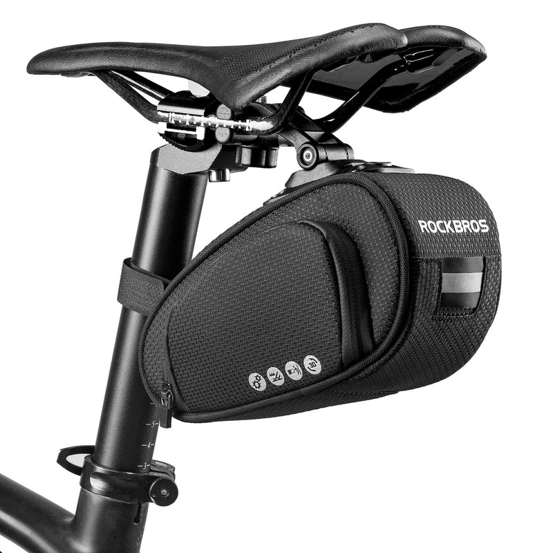 ROCKBROS quick-release 500D durable bike saddle bag mounted under bicycle seat for road cycling and commuting