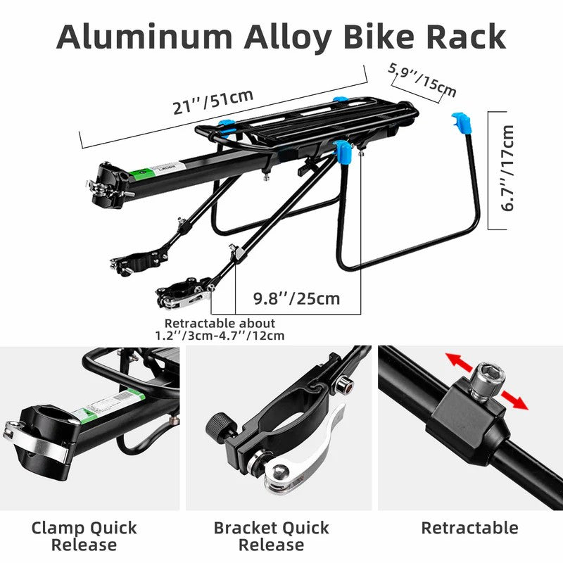 ROCKBROS quick release rear bike rack for mountain bikes