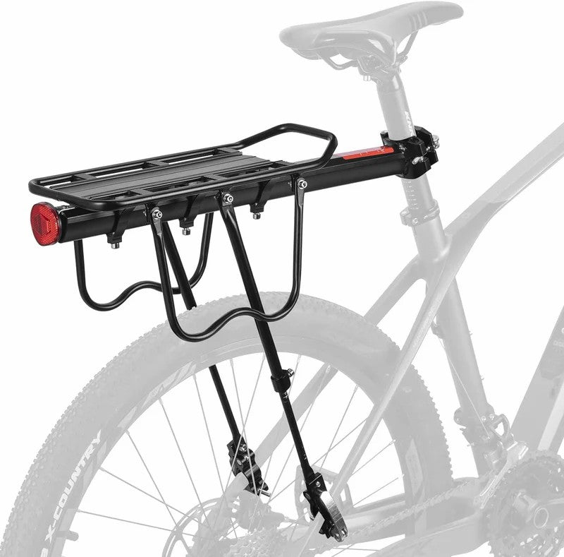 ROCKBROS universal aluminum quick release seatpost bike rack, 115lbs heavy duty capacity.