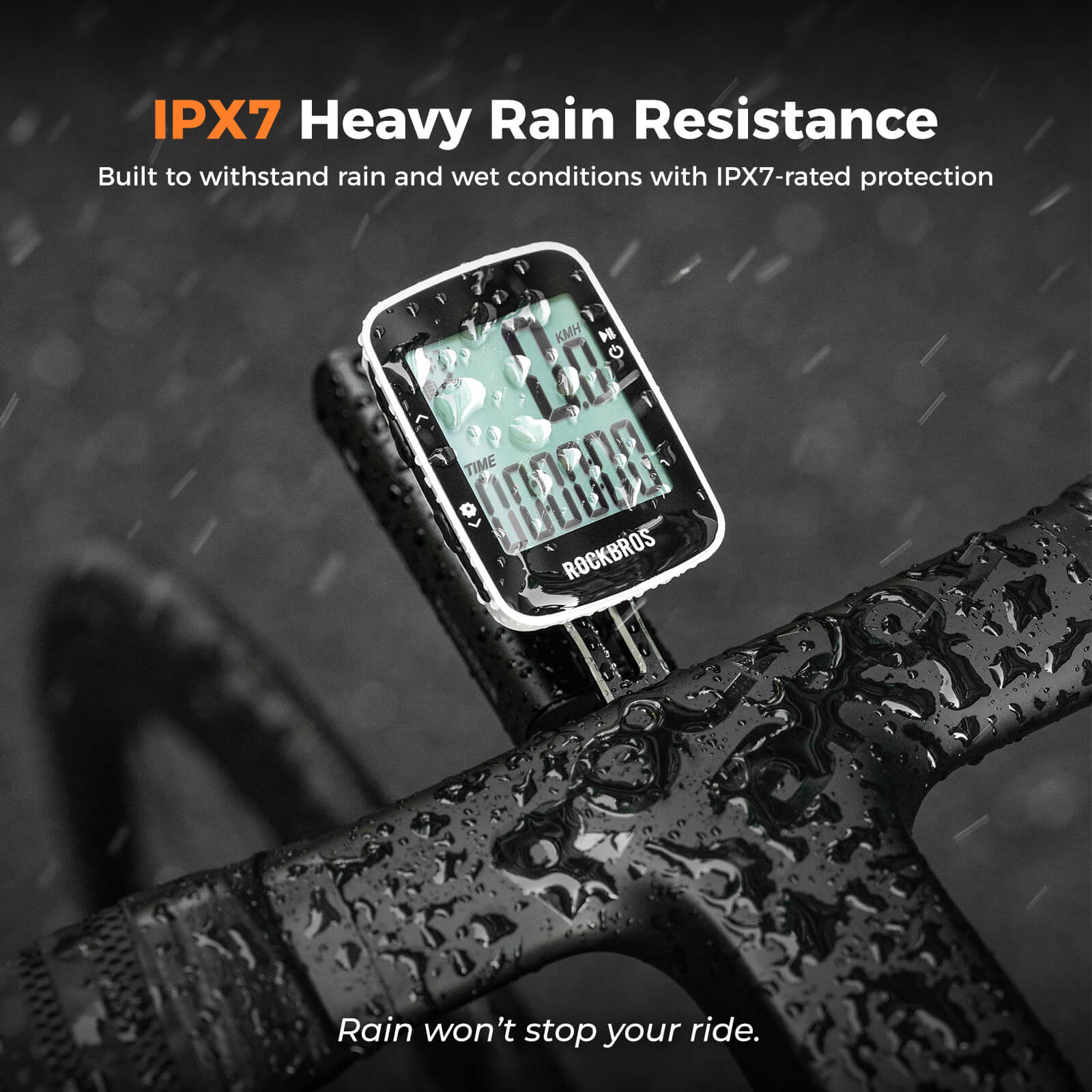 R1 Wireless GPS Bicycle Computer featuring IPX7 waterproof and 18-hour battery life for cycling tracking
