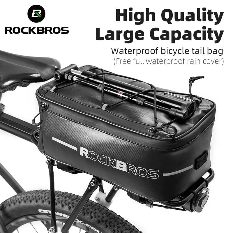 ROCKBROS waterproof bike rear rack bag for travel and commuting